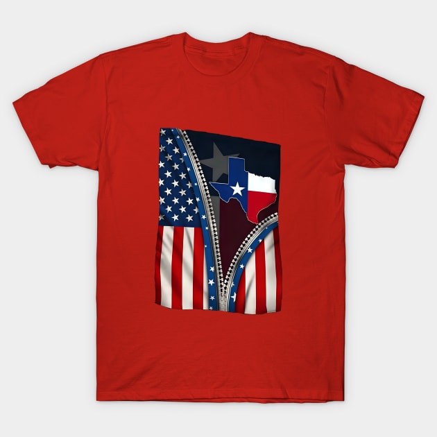 Texas State Flag T-Shirt by Rogue Clone